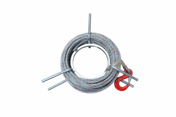 Ocel. lano 162dr.DD  -  8,4mm/20m s hákom