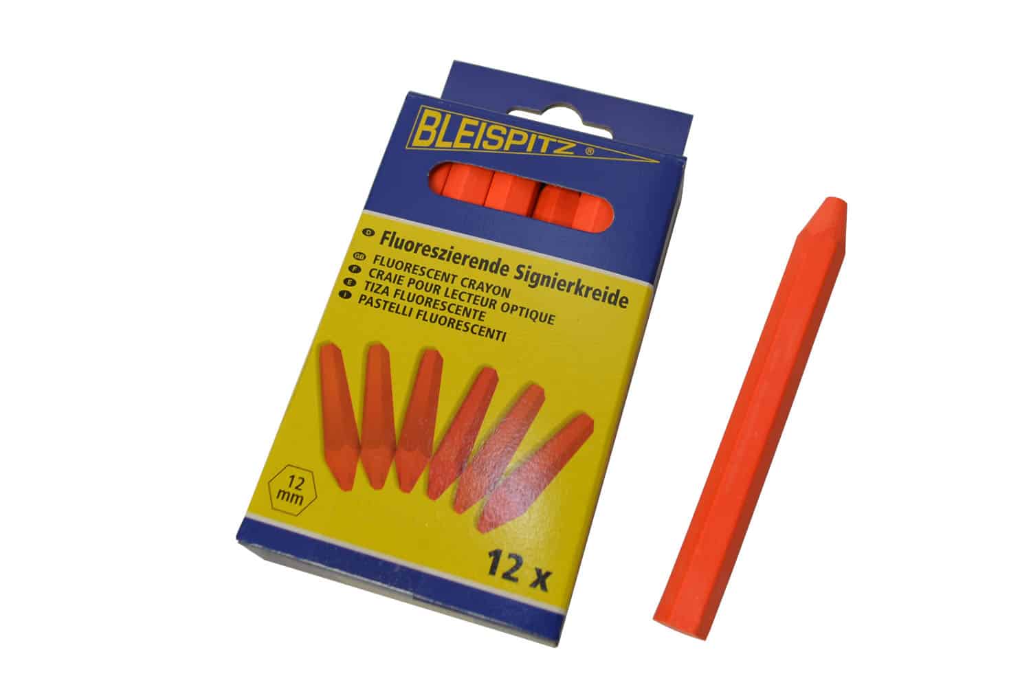 Lesnícka Krieda Bleispitz 12mm, 12ks/bal. - fluorescenčná