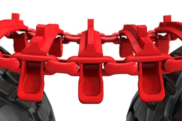 Detail robustného spojovacieho systému a priečok kolopásov Grouzer.