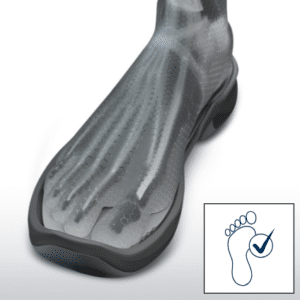 Anatomicky tvarované kopyto a HAIX Fit System pre dokonalé prispôsobenie nohe pri celodennom nosení.