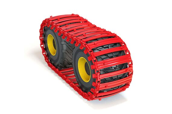 Kolopásy TXL – vizualizácia červených pásov pre podvozok typu bogie