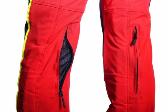 Píličské nohavice stihl super komfort pás červeno šedé 3