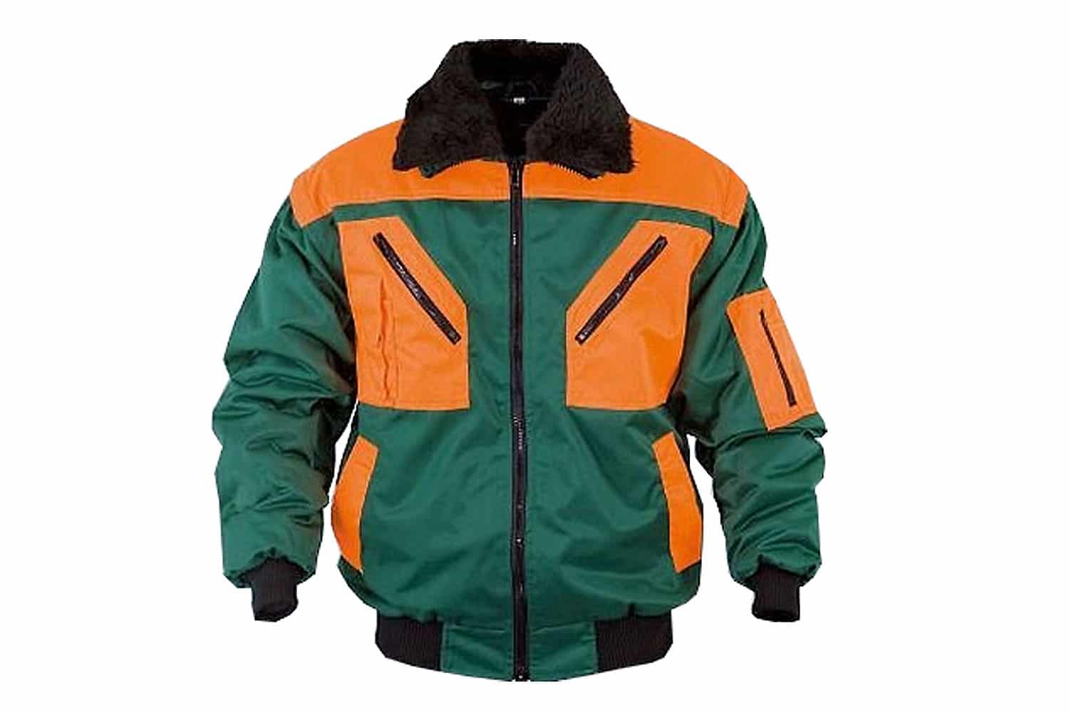 Pracovná bunda FORESTER 3 v 1 v zeleno-oranžovej farbe