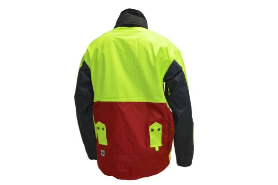Pracovná bunda interforst nepremokavá žlto červená 2