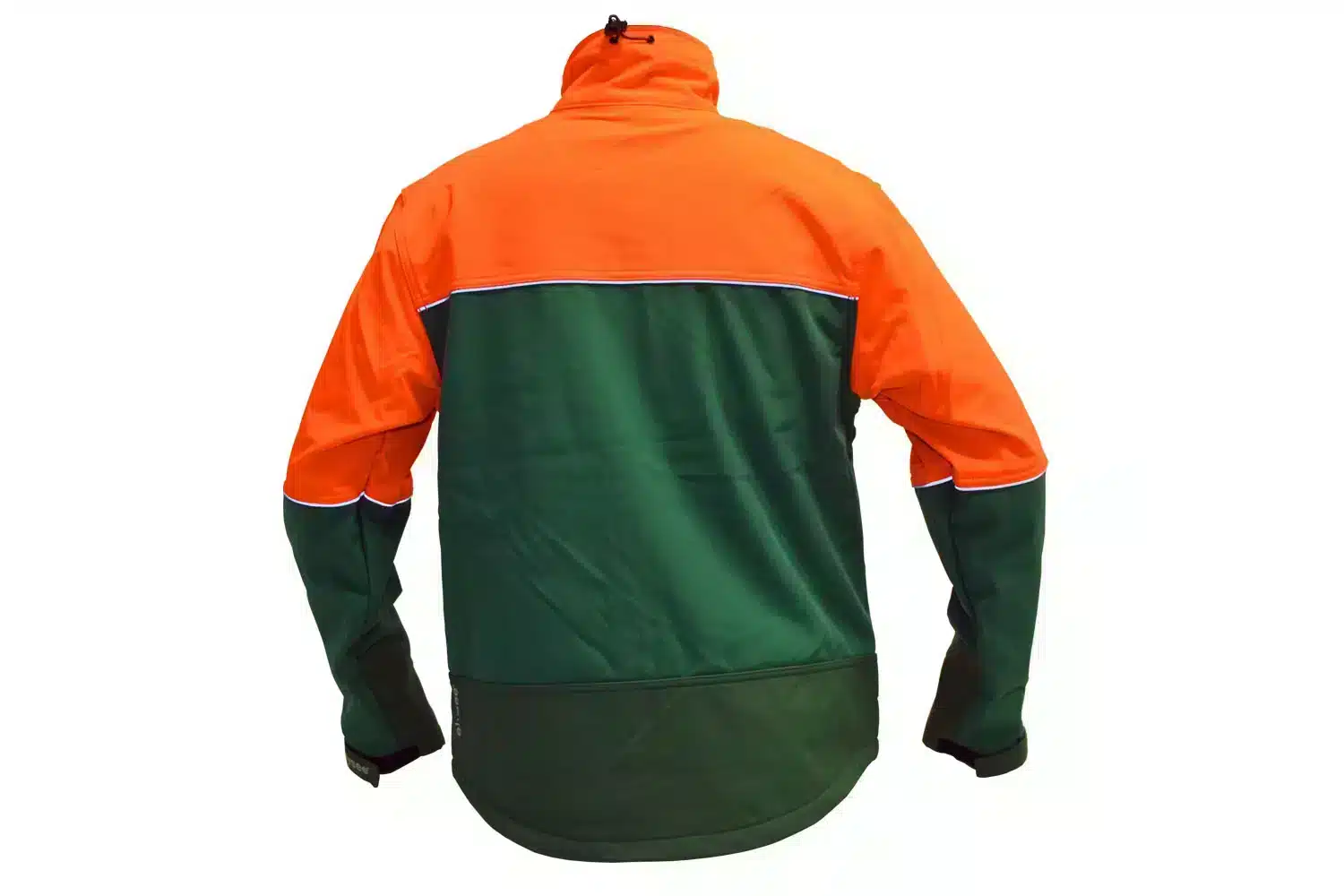 Pracovná bunda softshell lesnícka zeleno oranžová 2