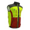 Pracovná vesta do lesa Super-Comfort v reflexnej žlto-červenej farbe.