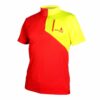 Letné funkčné tričko Interforst červeno-žlté s krátkym rukávom a zipsom.