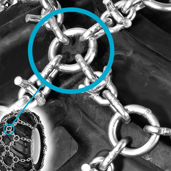 Snežné reťaze Skogsgrip 160 – detail centrálneho spojovacieho kruhu