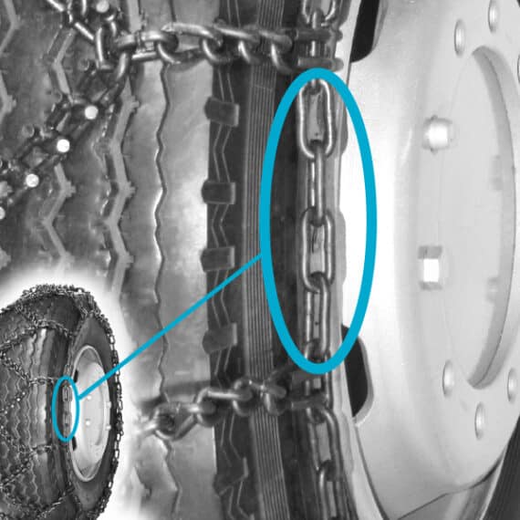 Detail bočnej reťaze na modeli LKW Grip +Z8.