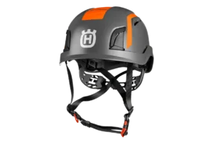 Prilba arboristická Husqvarna sivá pre pilčíkov na stom