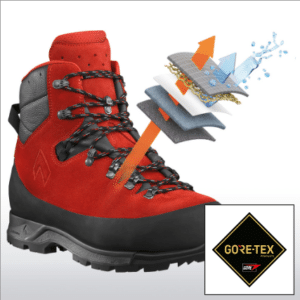 Viacvrstvová GORE-TEX membrána v topánkach HAIX zabezpečuje nepremokavosť a priedušnosť.