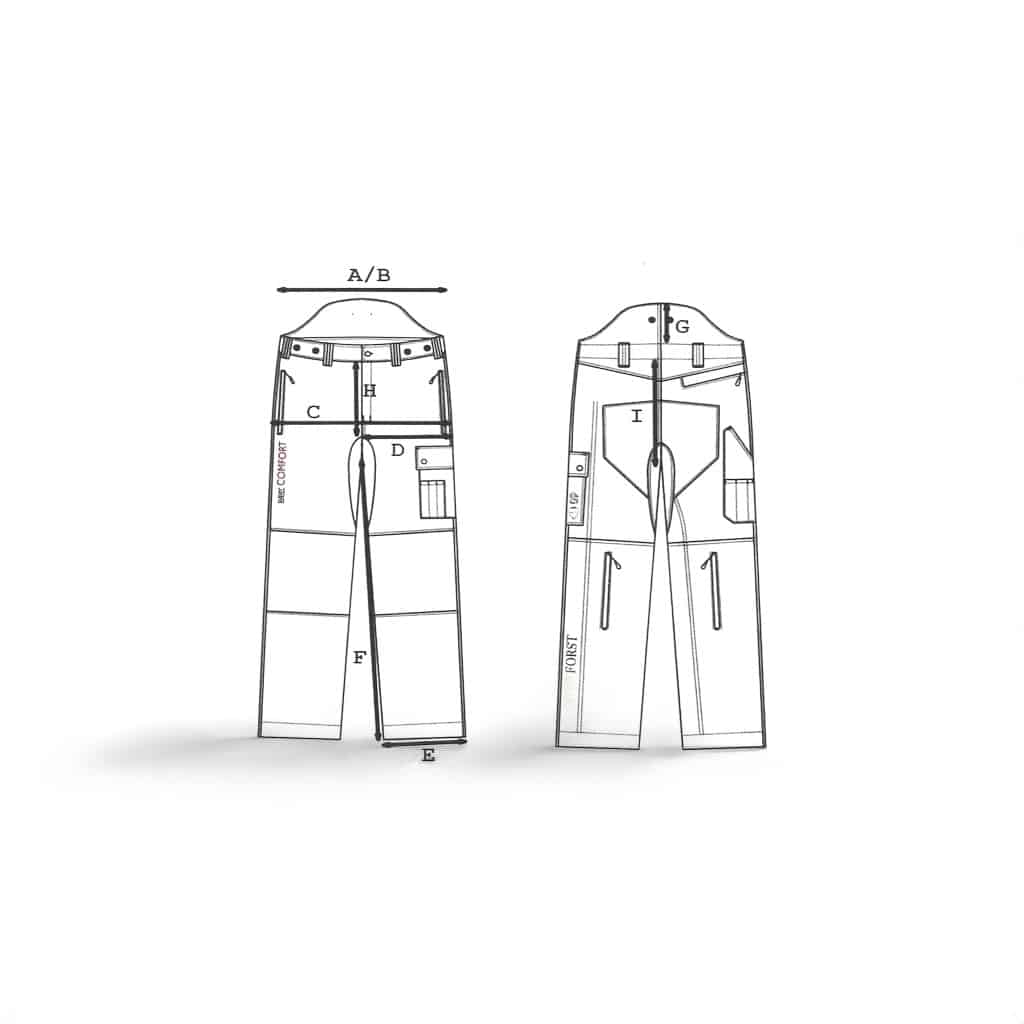 Protiporezové nohavice: Protiporezové nohavice s kevlarom pre robotu v lese.