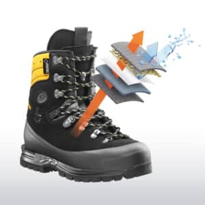 Pilčícke topánky HAIX Protector Alpin čierne s Goretext vrstvou.