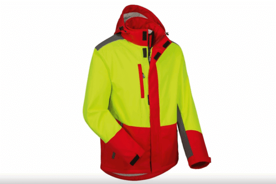 Zadná strana softshellovej bundy Elysee SCHLEHE s predĺženým dielom.