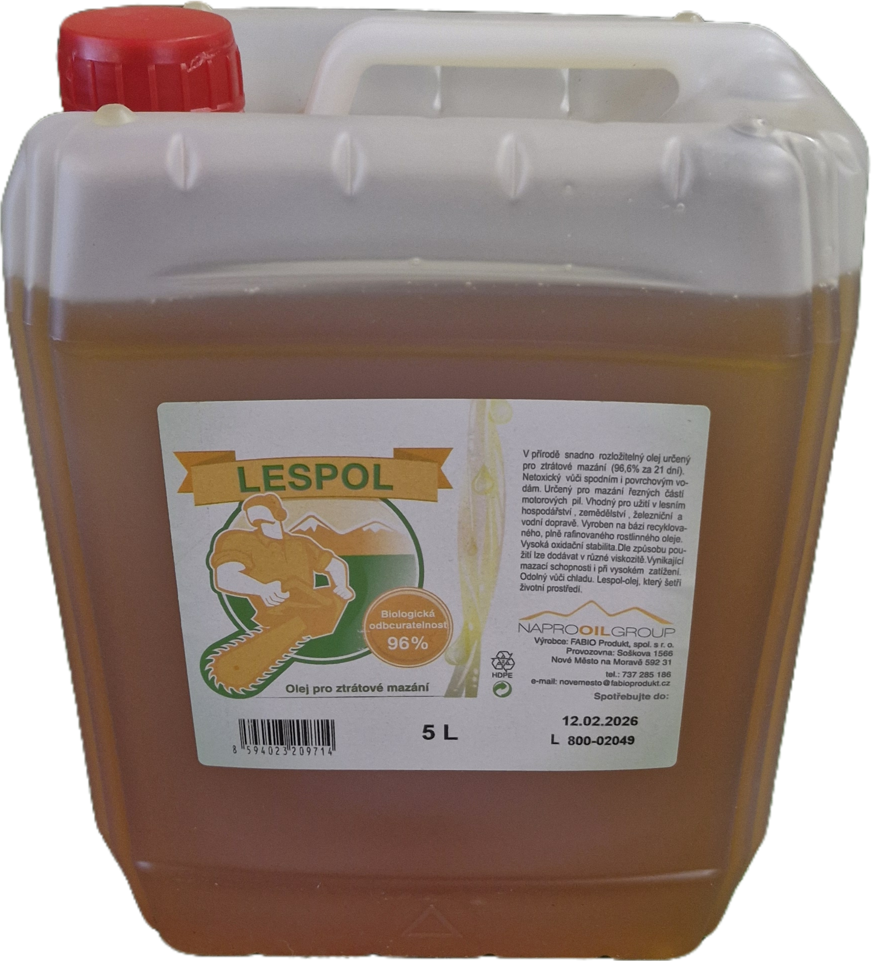 Biologický olej Lespol  -    5l