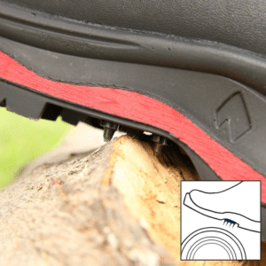 Oceľové hroty HAIX Grip + Spikes pre extrémnu stabilitu na klzkom dreve.