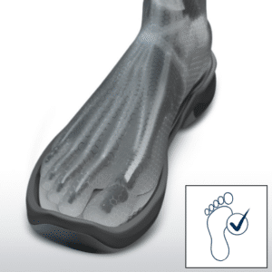 Ergonomický strih a HAIX Fit System pre dokonalé prispôsobenie nohe pilčíka.