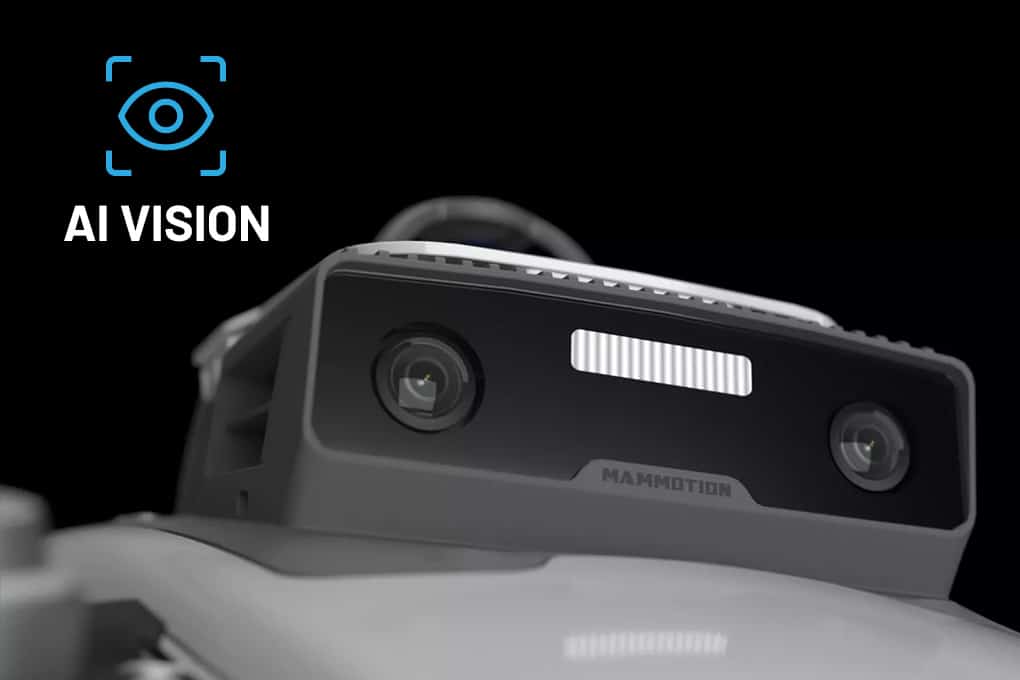 Kamerový systém AI Vision na kosačke LUBA 3 AWD 1500 pre inteligentné vyhýbanie sa