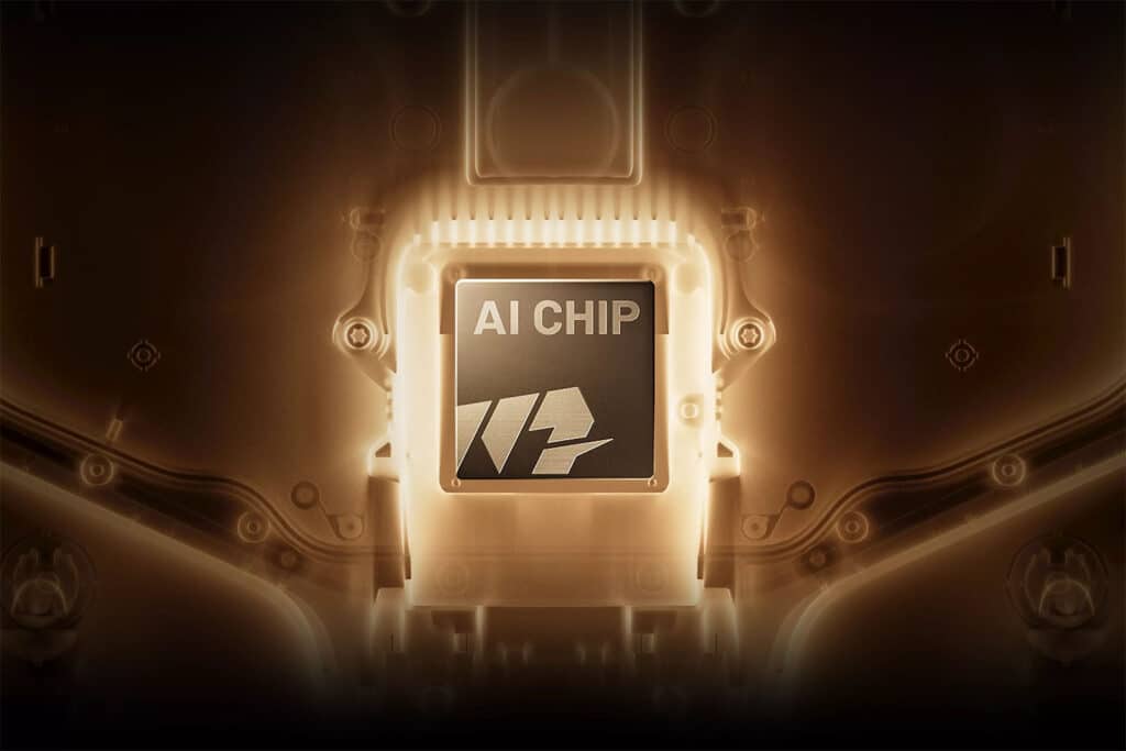 Výkonný AI čip v robotickej kosačke LUBA 3 AWD 1500 pre spracovanie dát z LiDARu