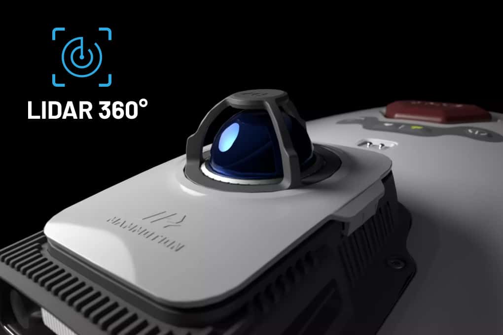 360-stupňový LiDAR senzor na robotickej kosačke Mammotion LUBA 3 AWD 5000