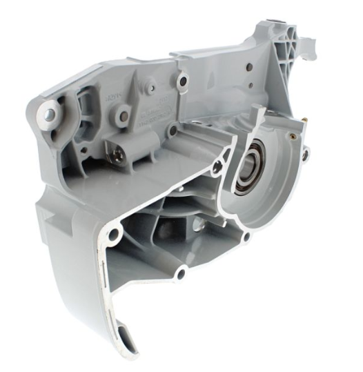 Polovica kľukovej skrine STIHL MS 462 strana spojky originálny magnéziový odliatok s ložiskom.