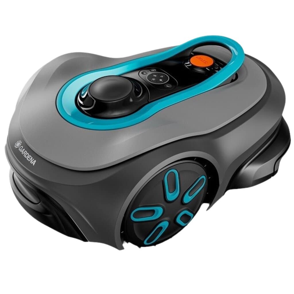 Kompaktná robotická kosačka Gardena smart SILENO free pre tiché kosenie bez káblov.