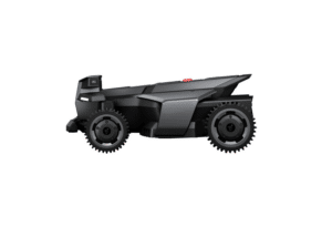 bočný profil kosačky segway x450e zvládajúcej svah 40 stupňov