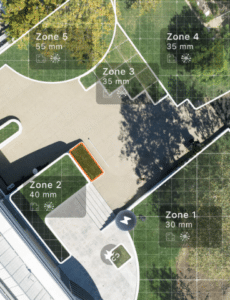 aplikácia segway navimow s mapou pre 5000 m2 a zónami