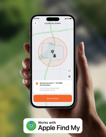 lokalizácia stratenej kosačky segway cez funkciu apple find my v mobile