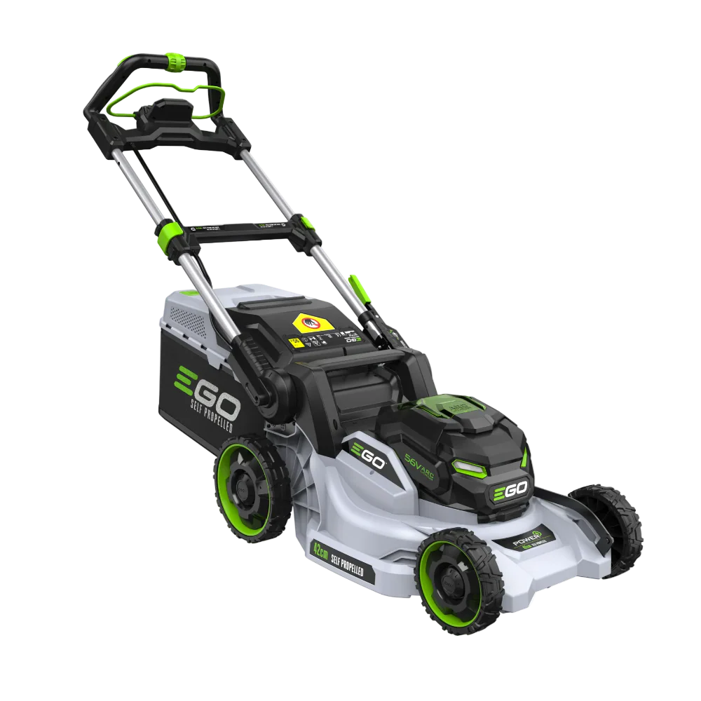 Kosačka EGO LM1710E-SP s páčkami pre pojazd.