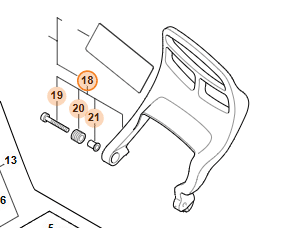 Rozkres montáže páky brzdy STIHL MS 462