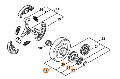 Bubon spojky 3/8 sada STIHL MS 462 kompletný obsah balenia