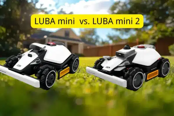 Porovnanie dizajnu Mammotion LUBA mini a LUBA mini 2