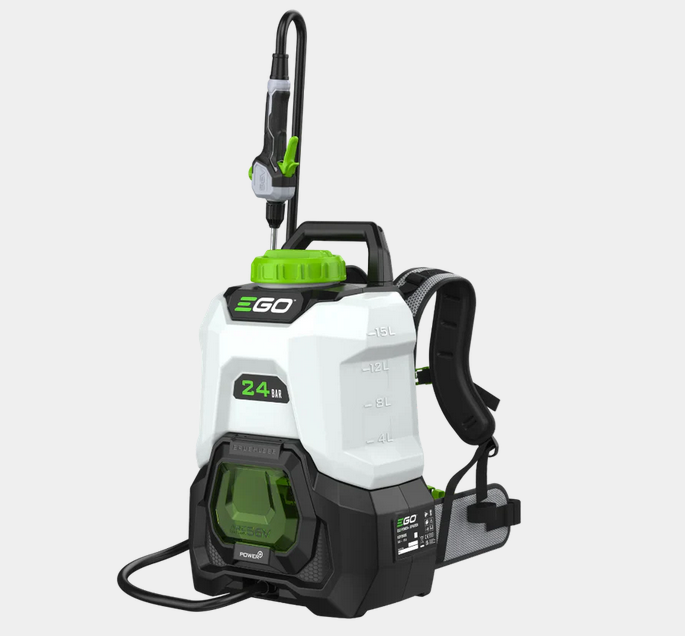 Chrbtový postrekovač EGO Power+ 15 l profesionálny tlak 24 bar