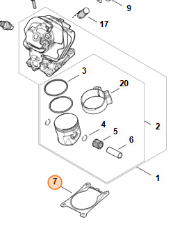 Tesnenie valca STIHL MS 400.1