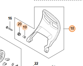 Páka brzdy STIHL MS 400.1
