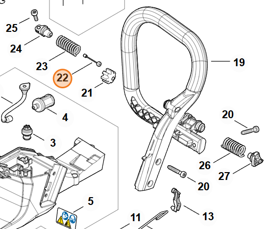 Poistka Silenbloku STIHL MS 400.1