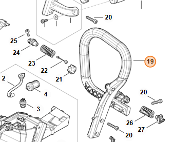 Rukoväť oblúková STIHL MS 400.1