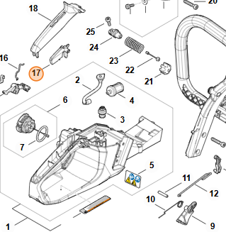 Poistka plynovej páčky STIHL MS 400.1