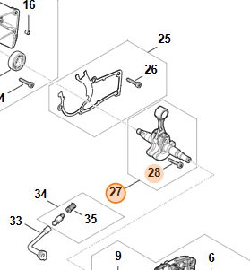 Kľukový hriadeľ STIHL MS 400.1