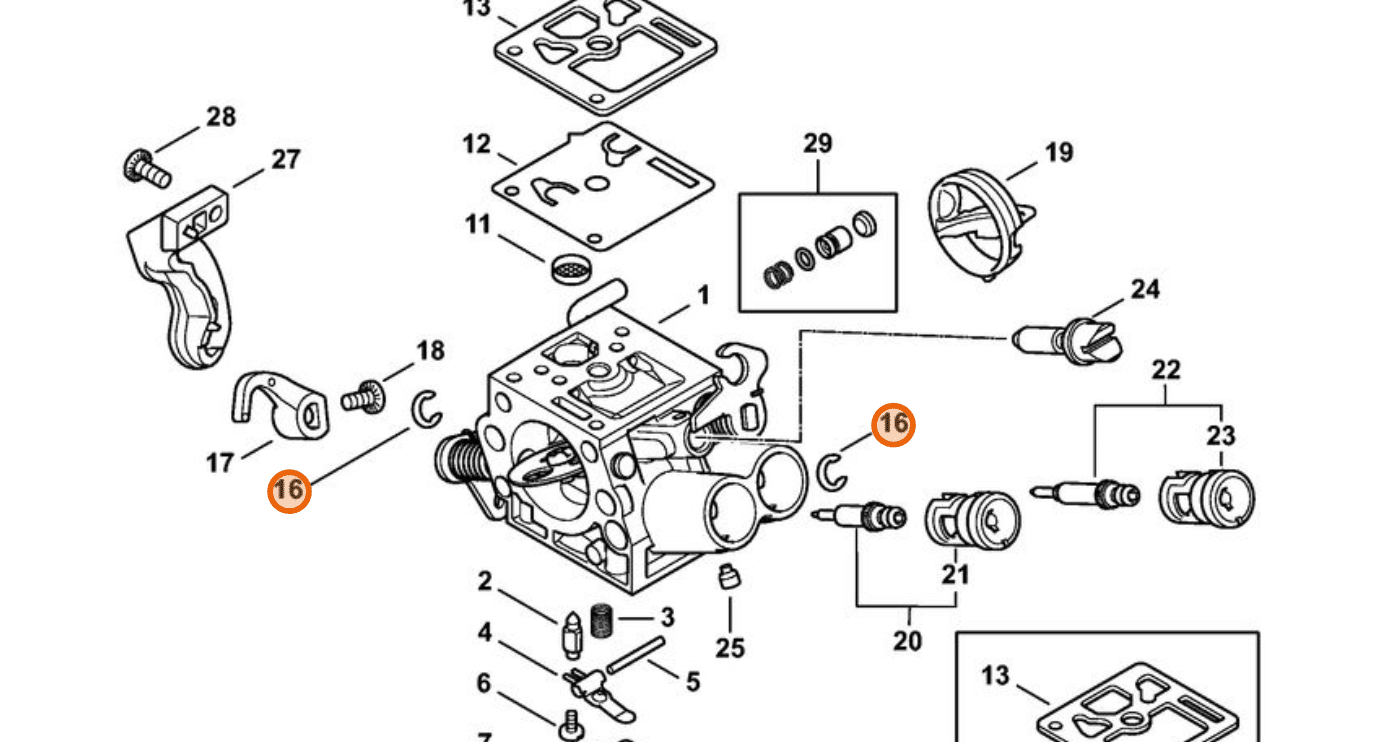 rozkres náhradných dielov pre karburátor stihl ms 462