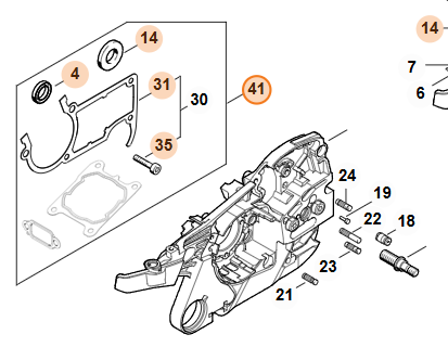 Sada tesnení STIHL MS 261 - Kľuková skriňa