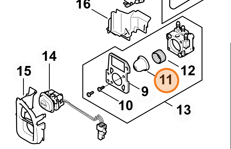 Čiapočka pre Vstrekovacie čerpadlo STIHL MS 500i