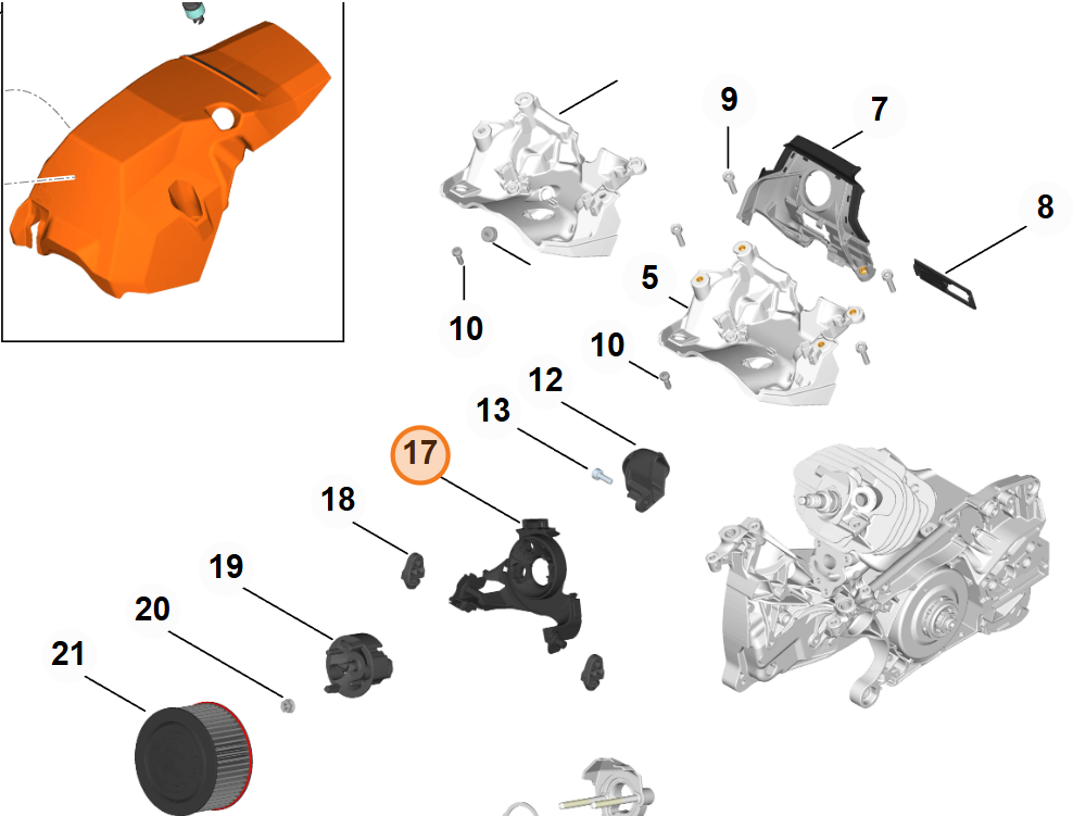 Dno filtra STIHL MS 300